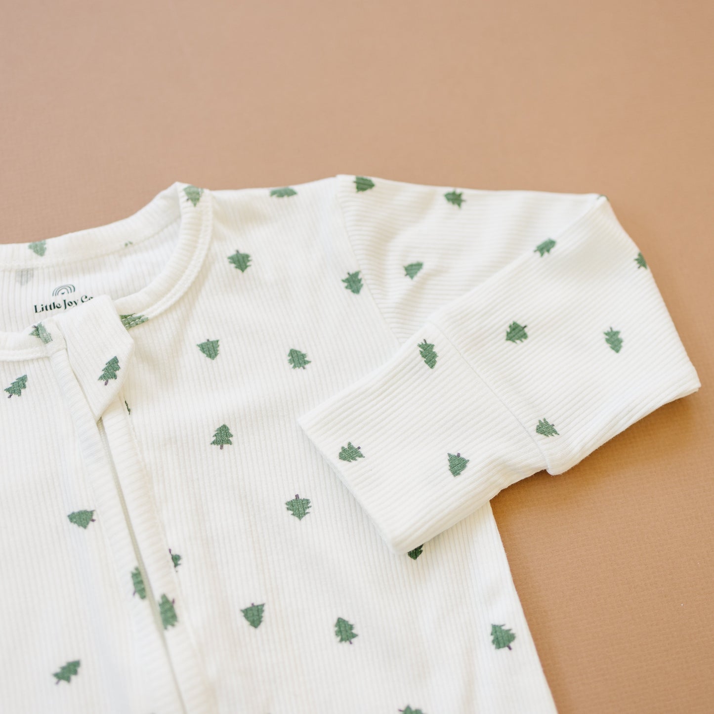 Tiny Trees Ribbed Bamboo Zippy Pajamas Romper