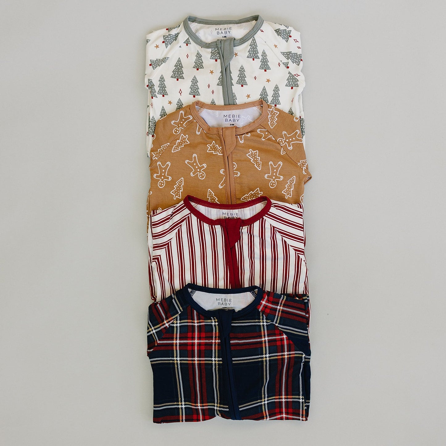 Christmas Plaid Bamboo Zipper