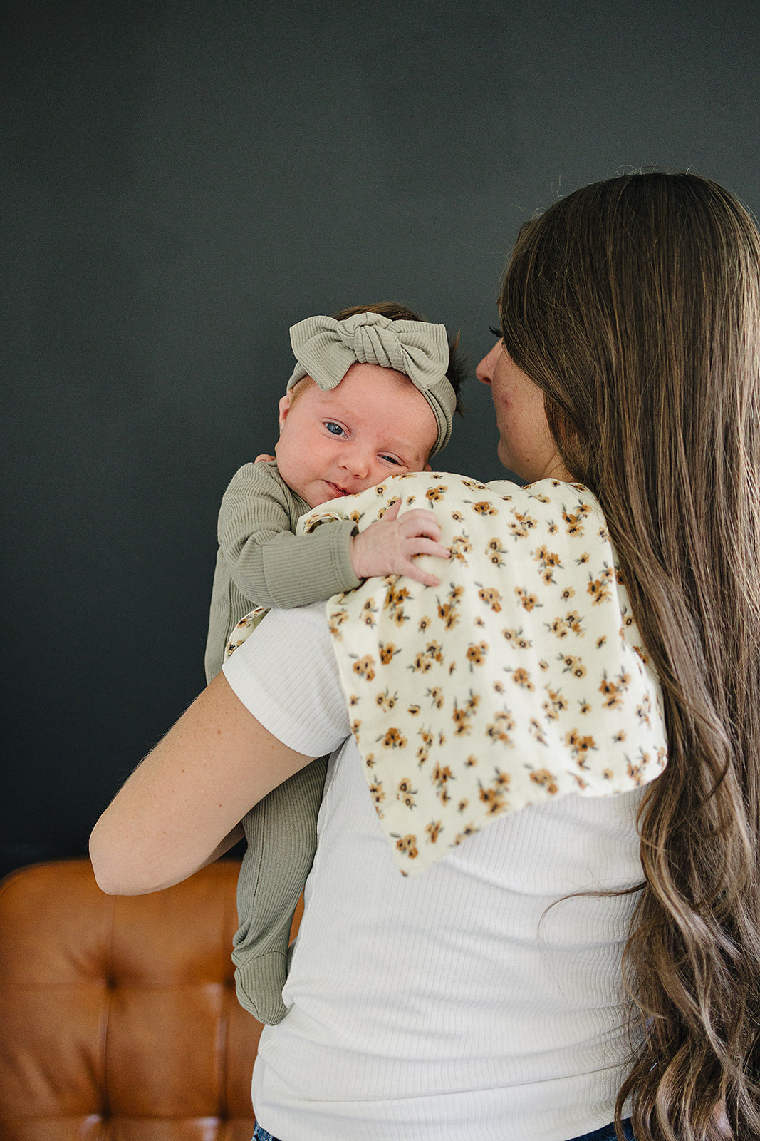 Autumn Bloom Floral Muslin Burp Cloth