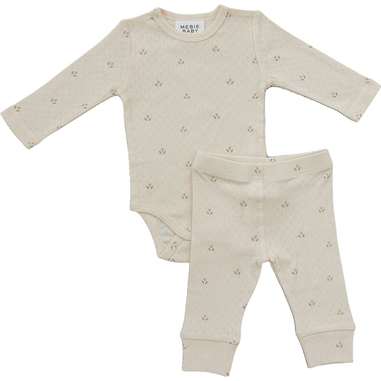 Cream Tulip Pointelle Floral Set