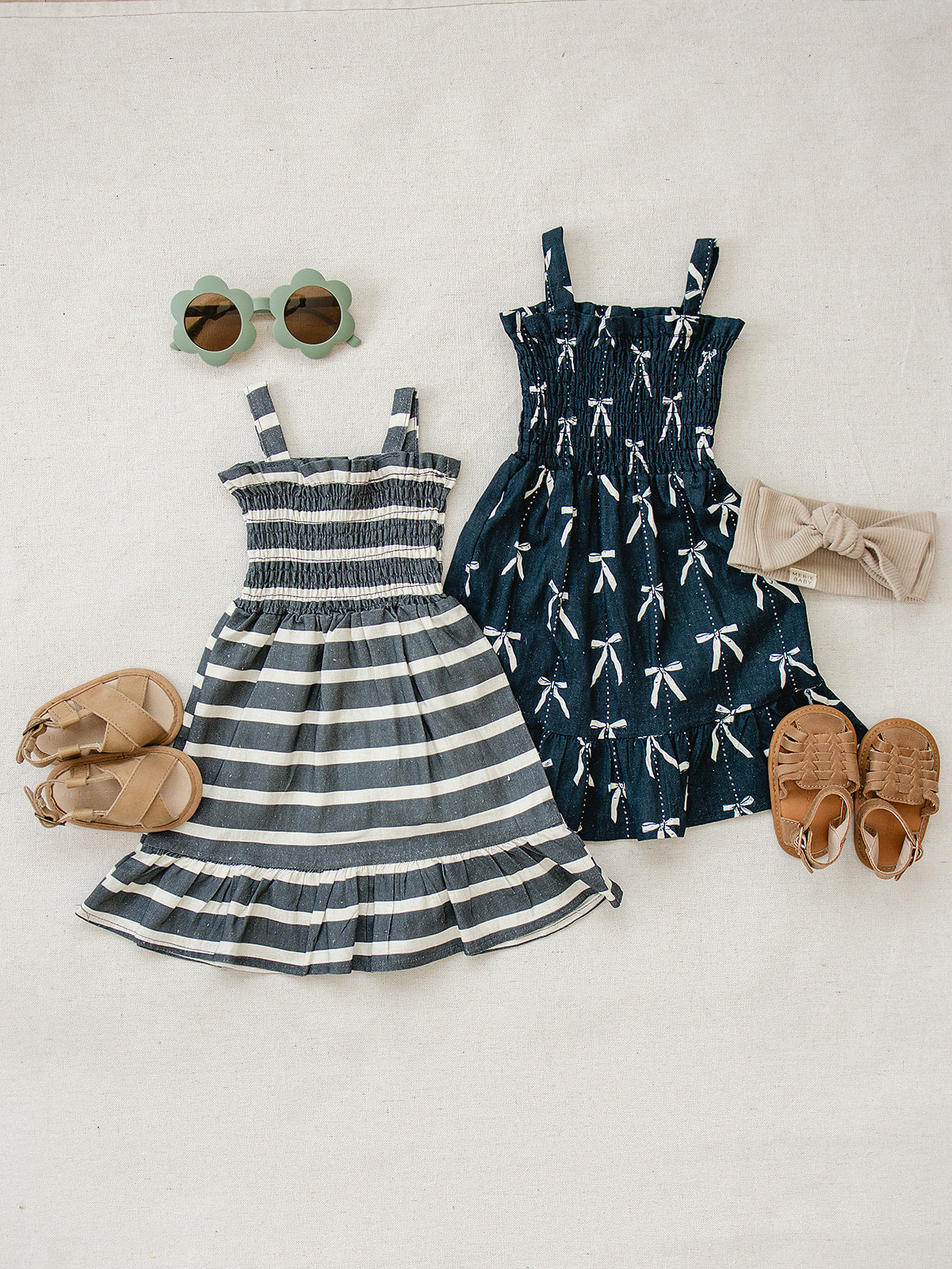 Bow Linen Tank Dress