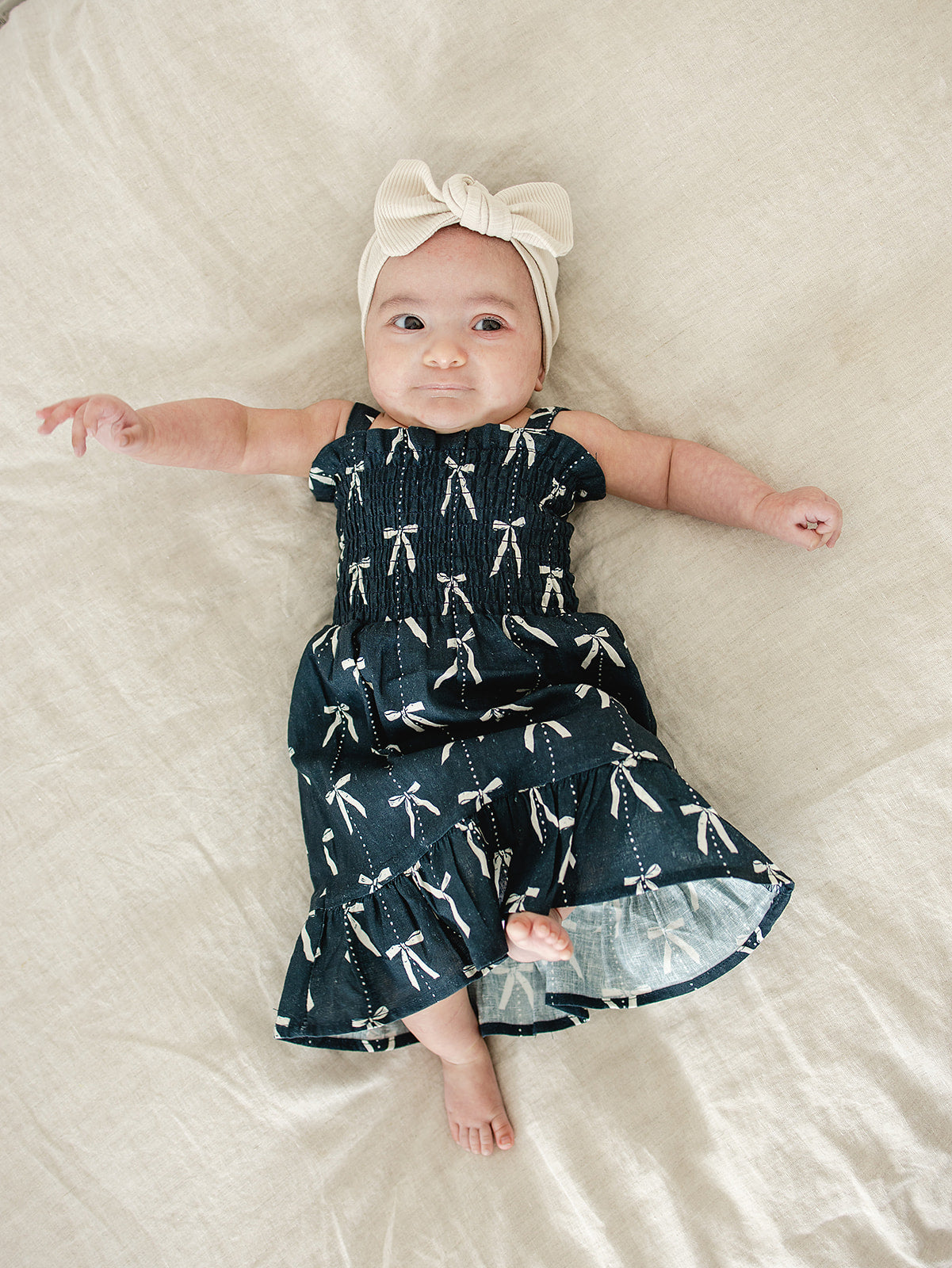 Bow Linen Tank Dress