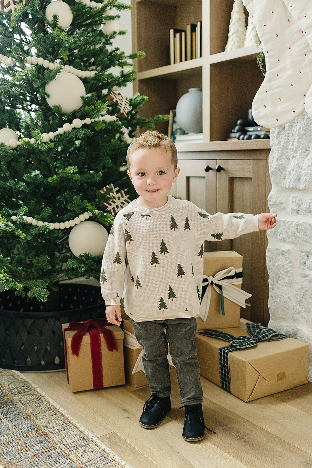 Pine Tree Knit Sweater Top