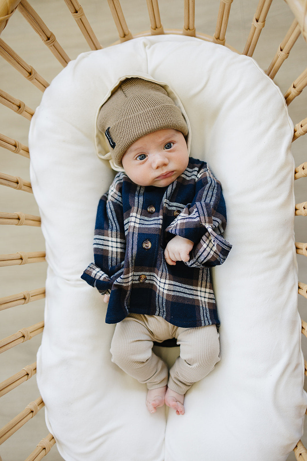 Plaid Hooded Button Up Shirt Top