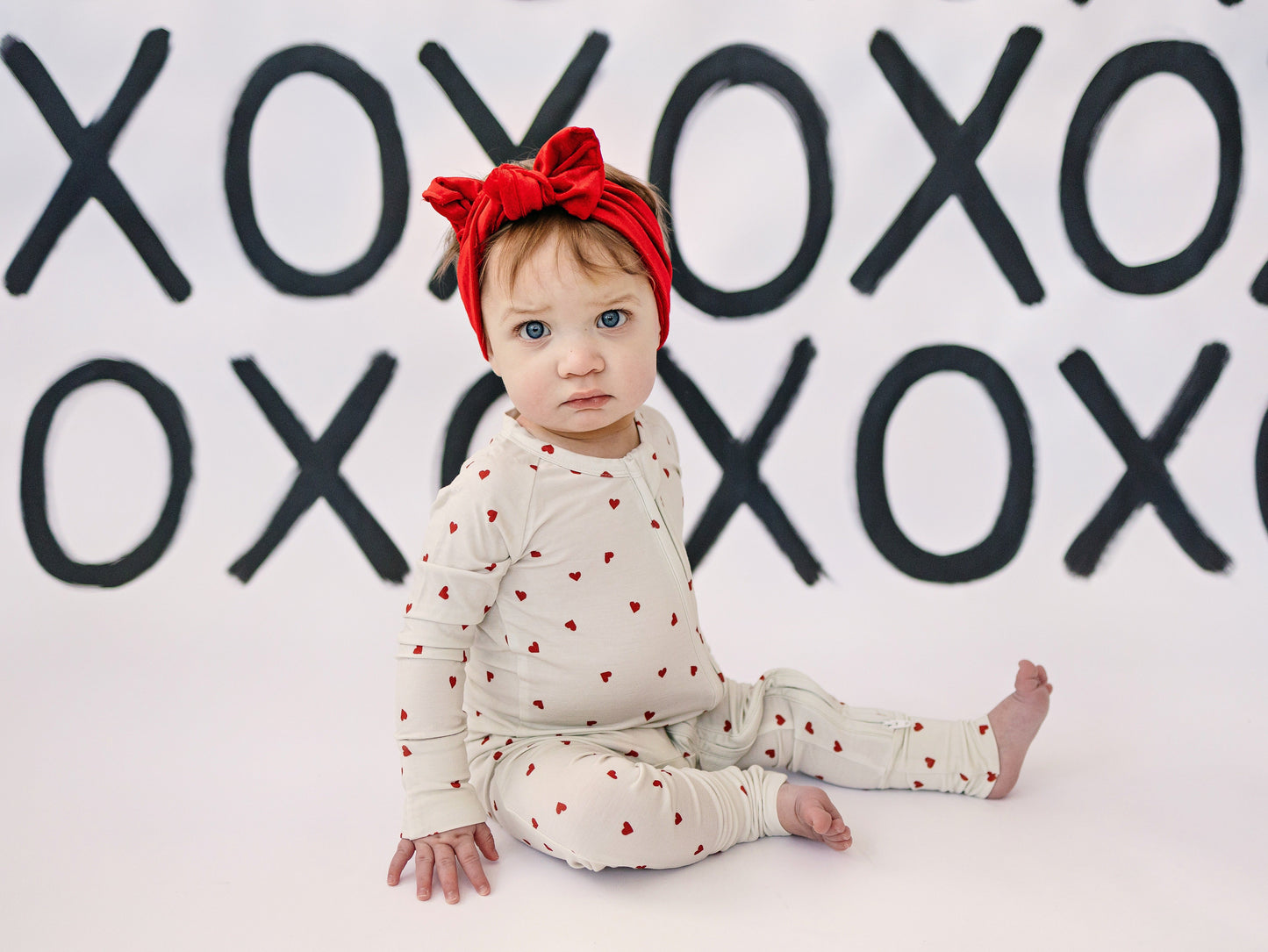 Tiny Hearts Bamboo Zippy Pajamas Romper