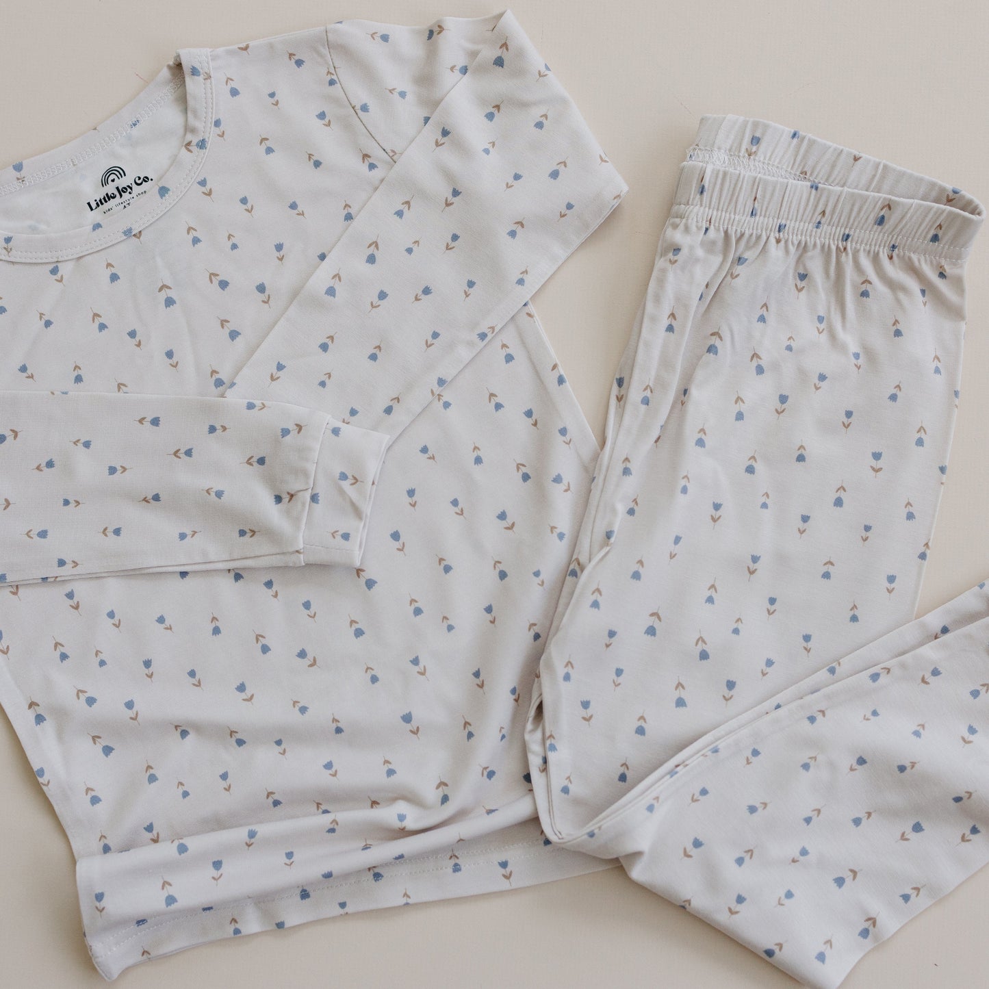 Tiny Tulips 2pc Floral Bamboo Pajamas