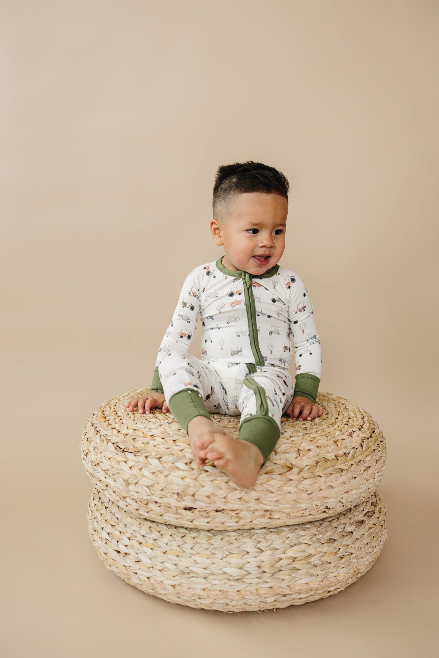 Tiny Tractors Bamboo Zippy Pajamas Romper