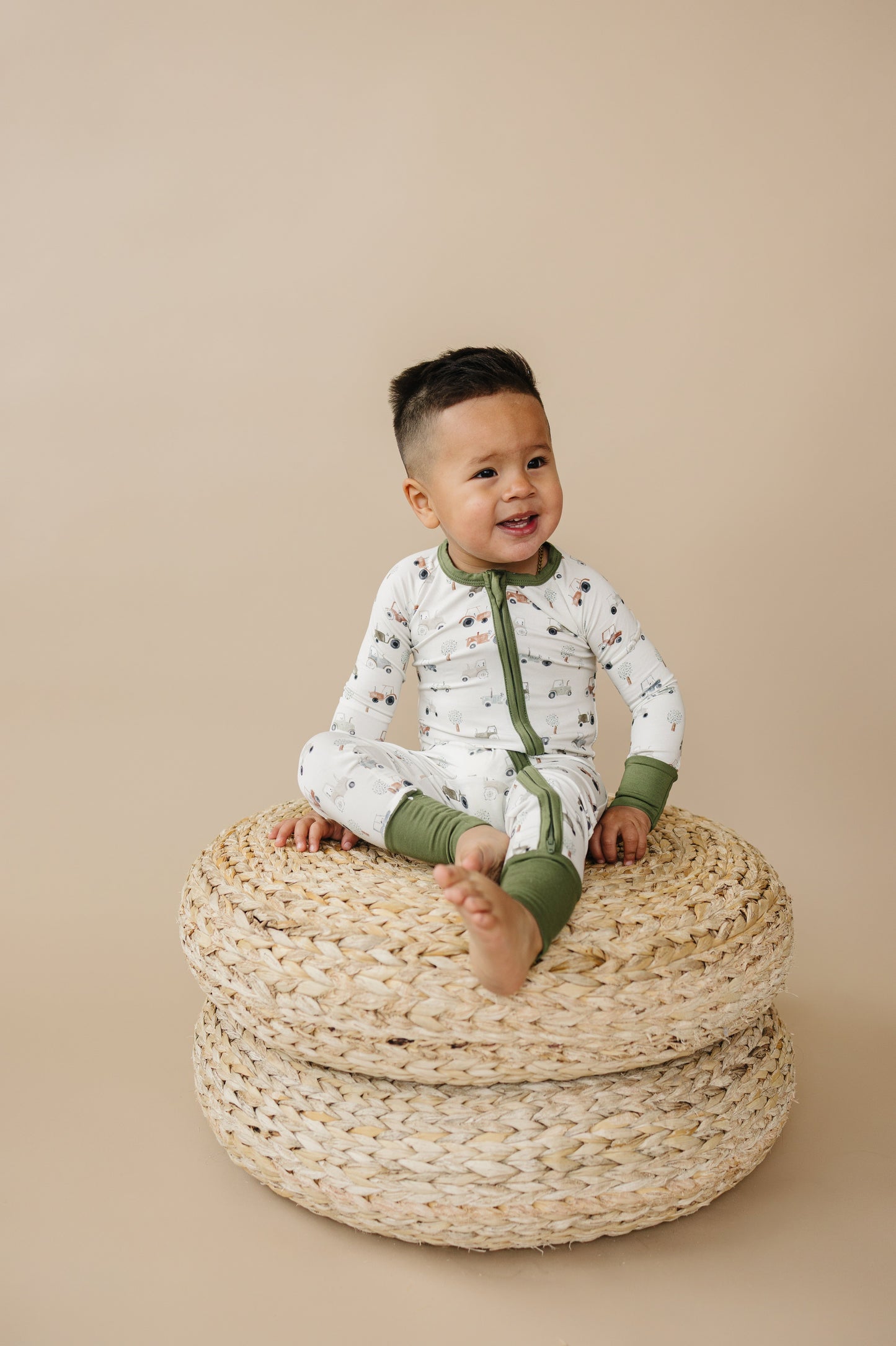 Tiny Tractors Bamboo Zippy Pajamas Romper