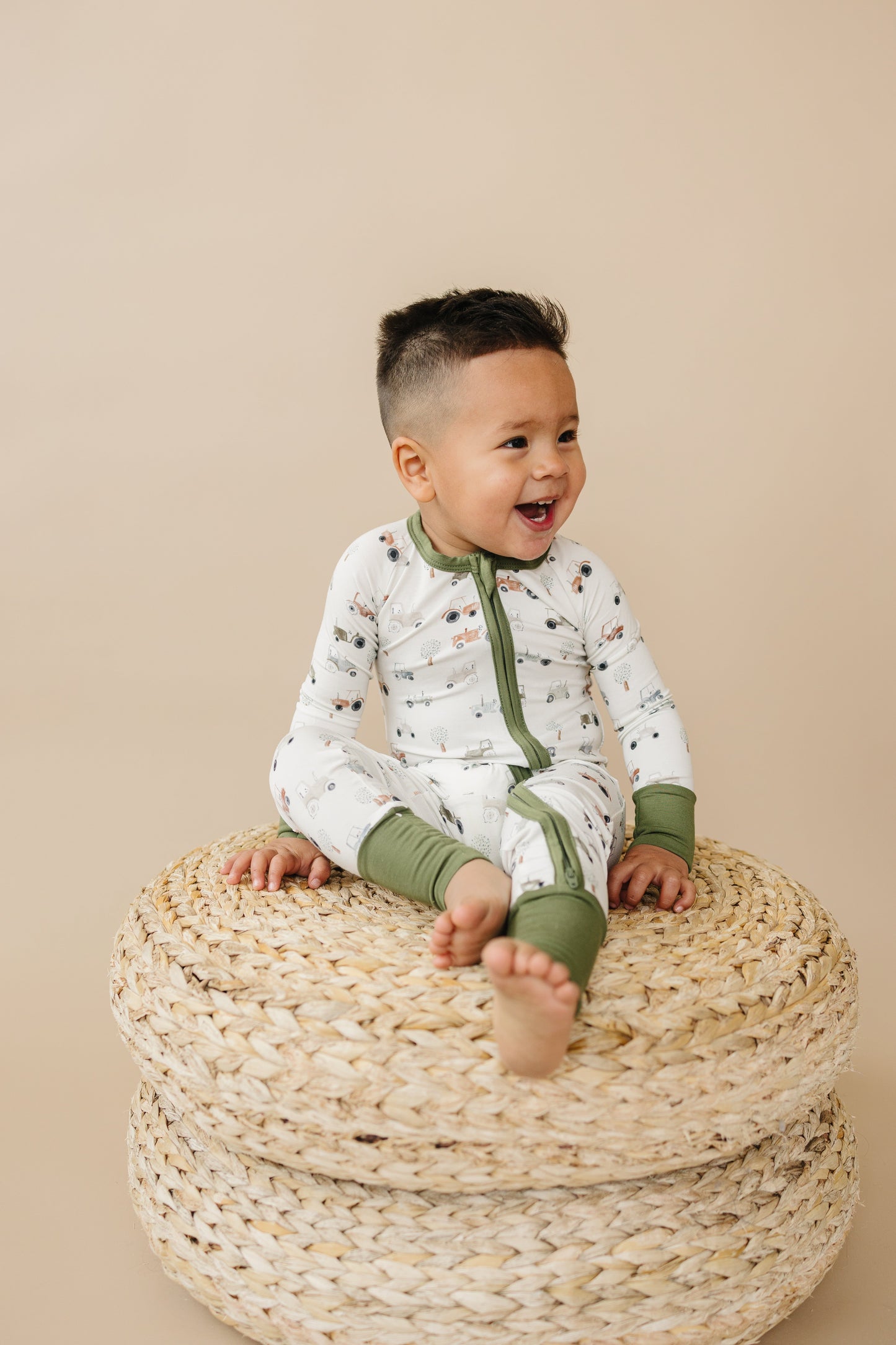 Tiny Tractors Bamboo Zippy Pajamas Romper