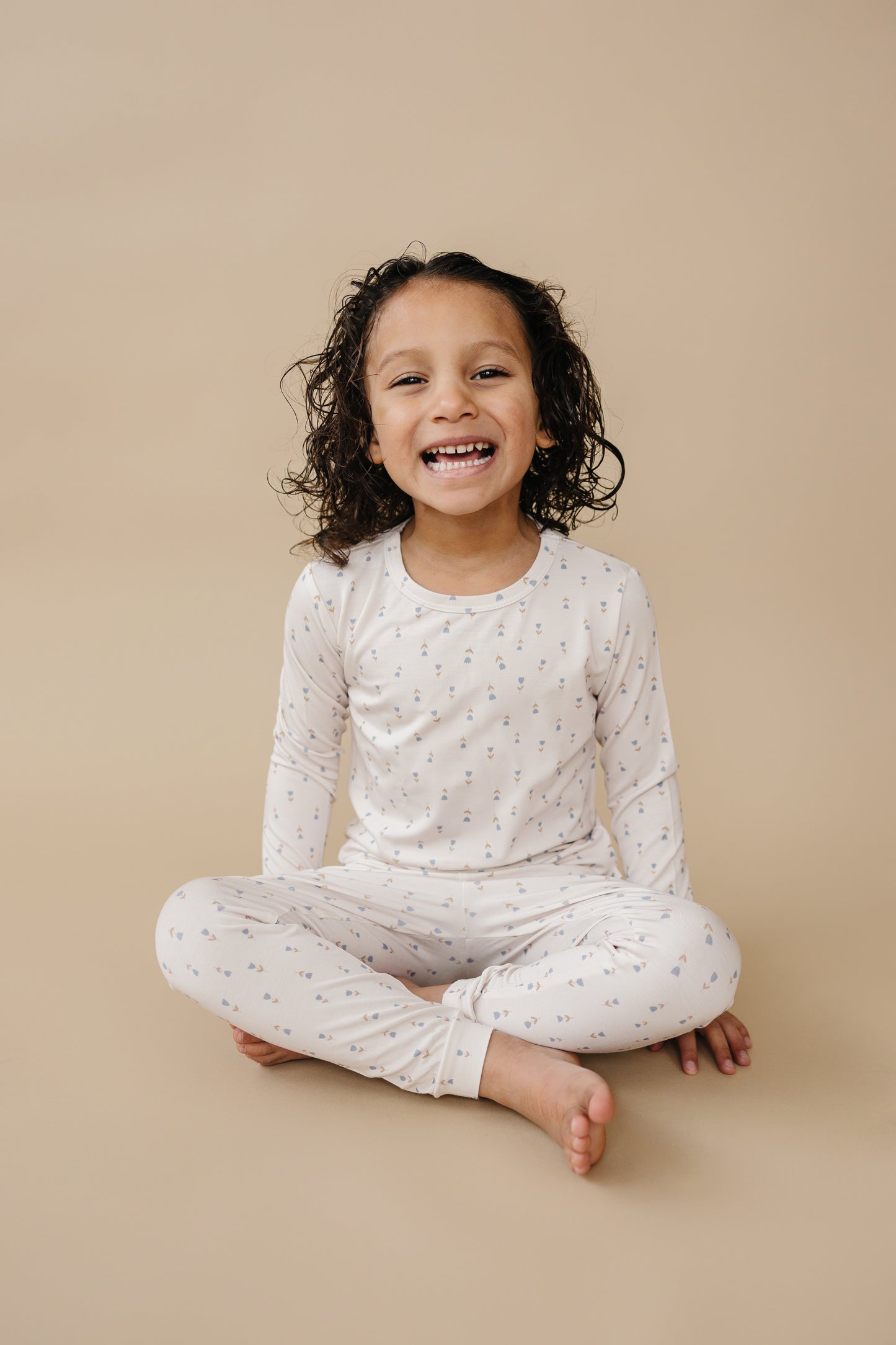 Tiny Tulips 2pc Floral Bamboo Pajamas
