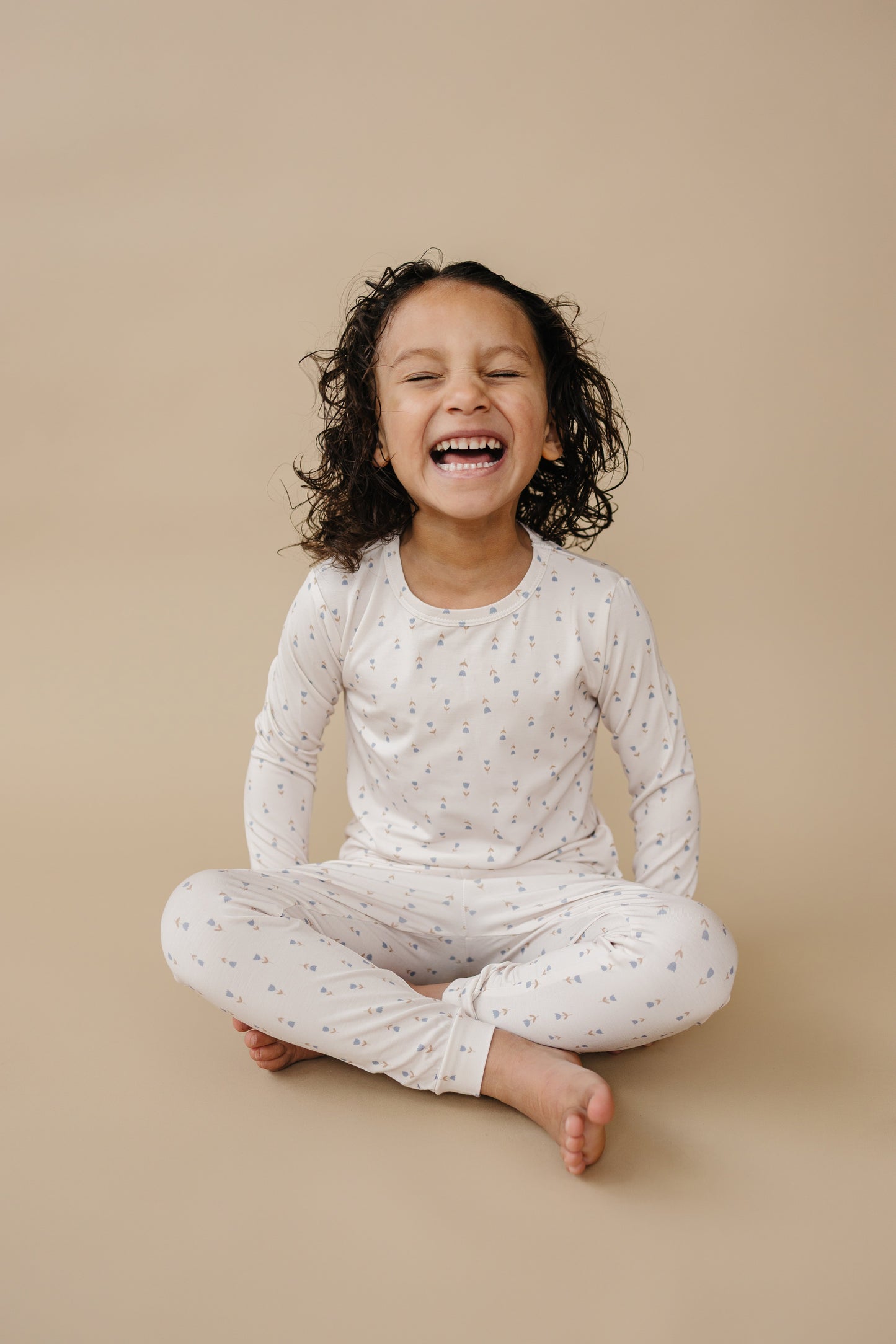 Tiny Tulips 2pc Floral Bamboo Pajamas