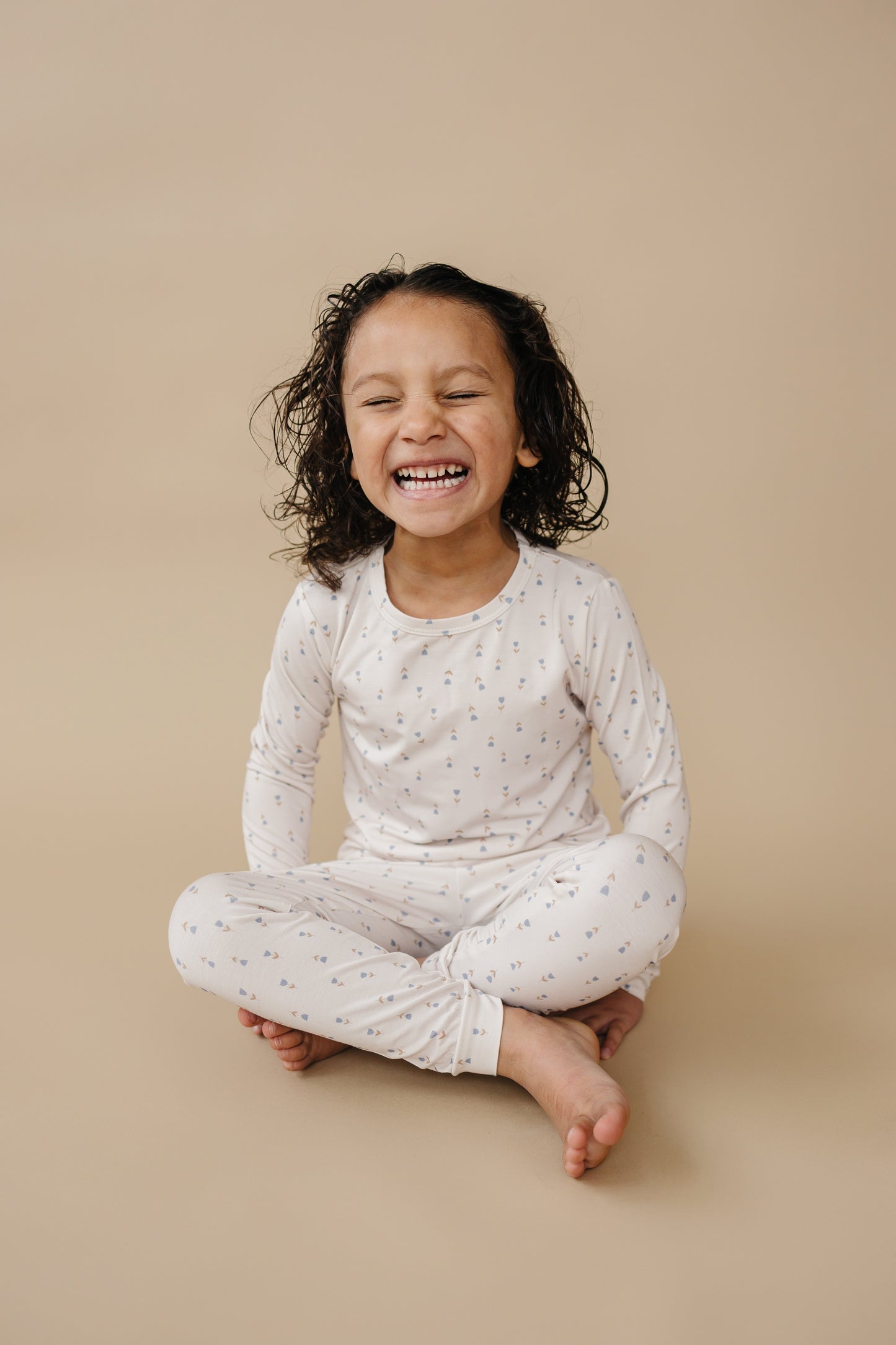 Tiny Tulips 2pc Floral Bamboo Pajamas