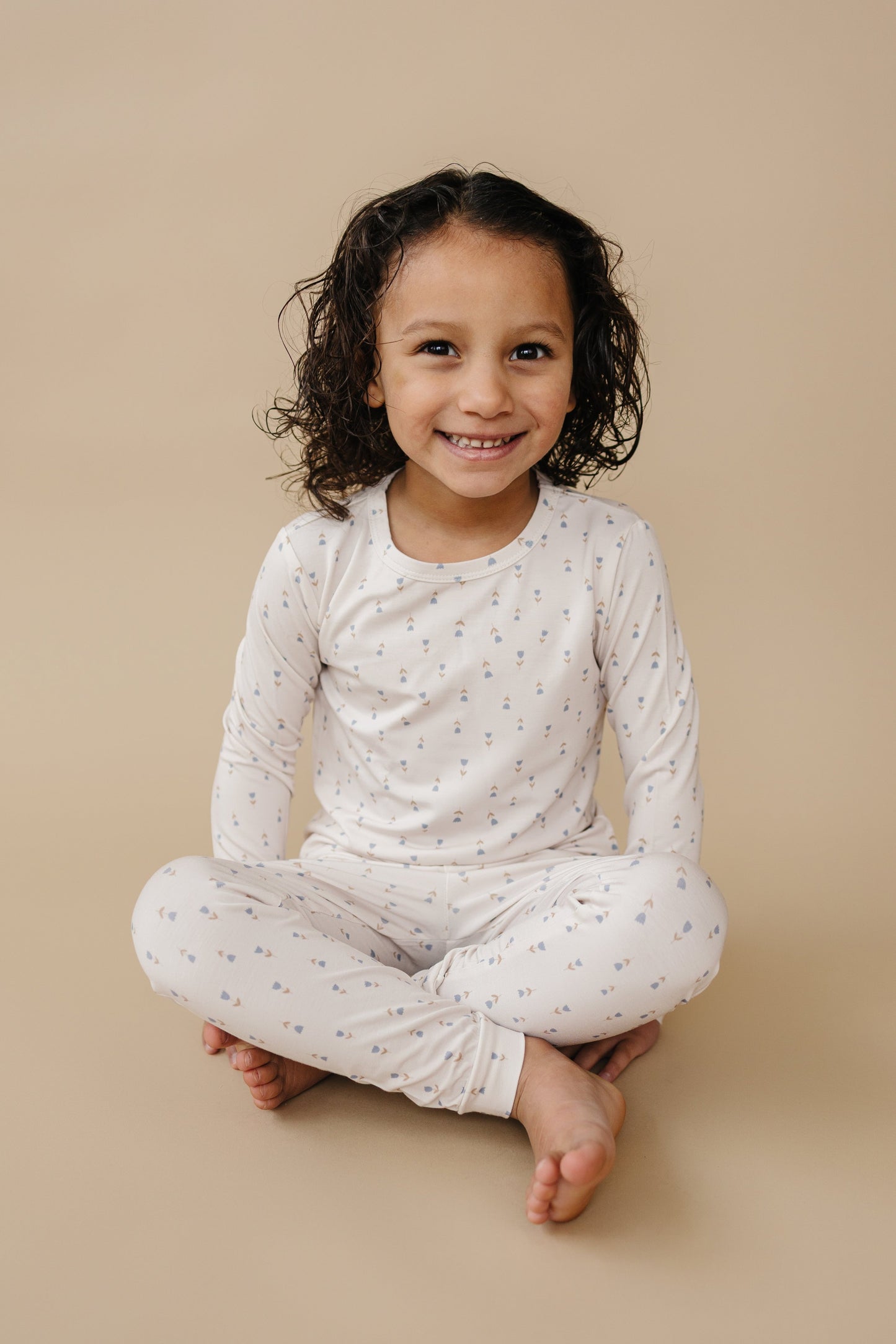 Tiny Tulips 2pc Floral Bamboo Pajamas