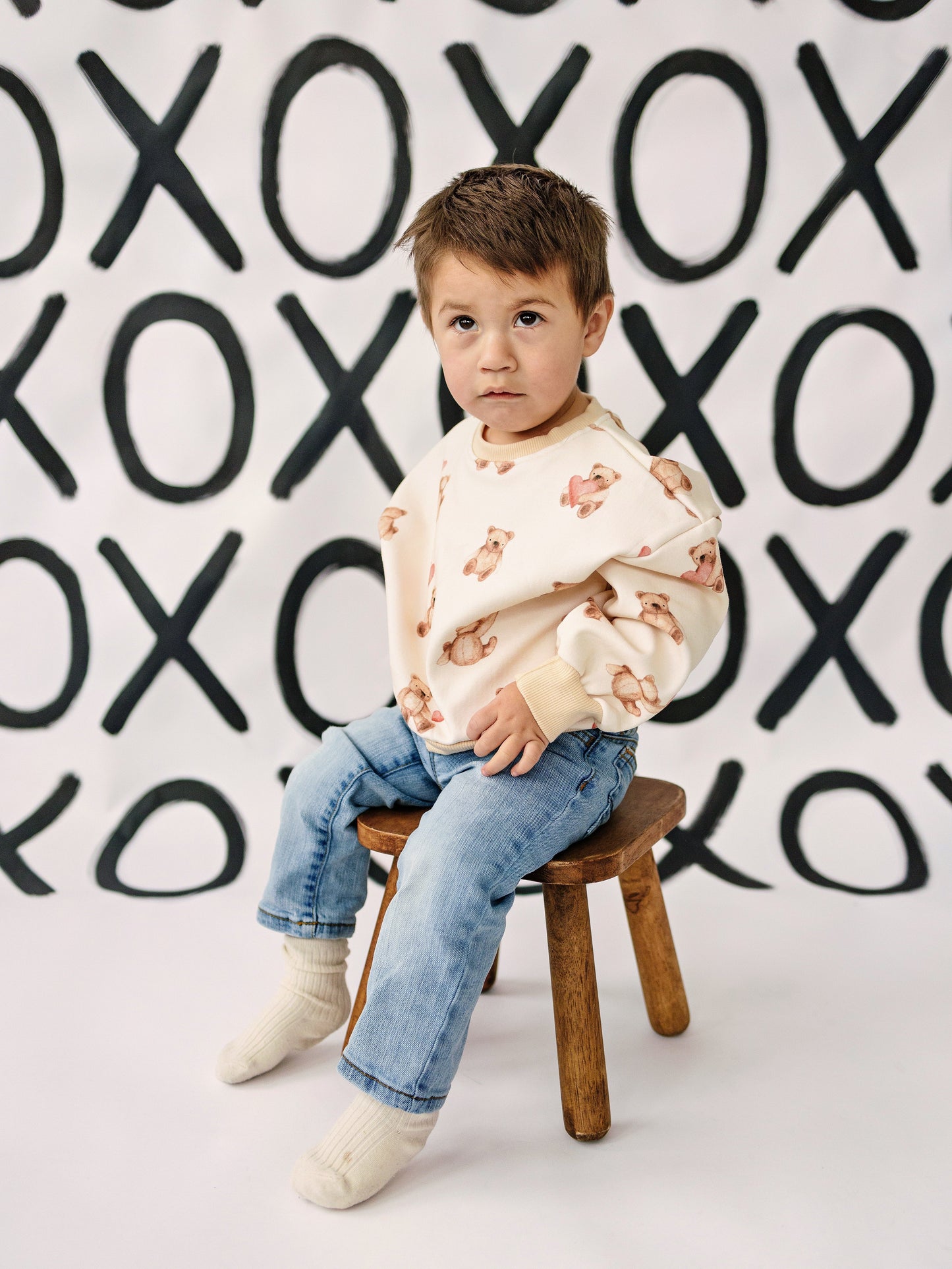 Teddy-Gram Crewneck Sweatshirt Top