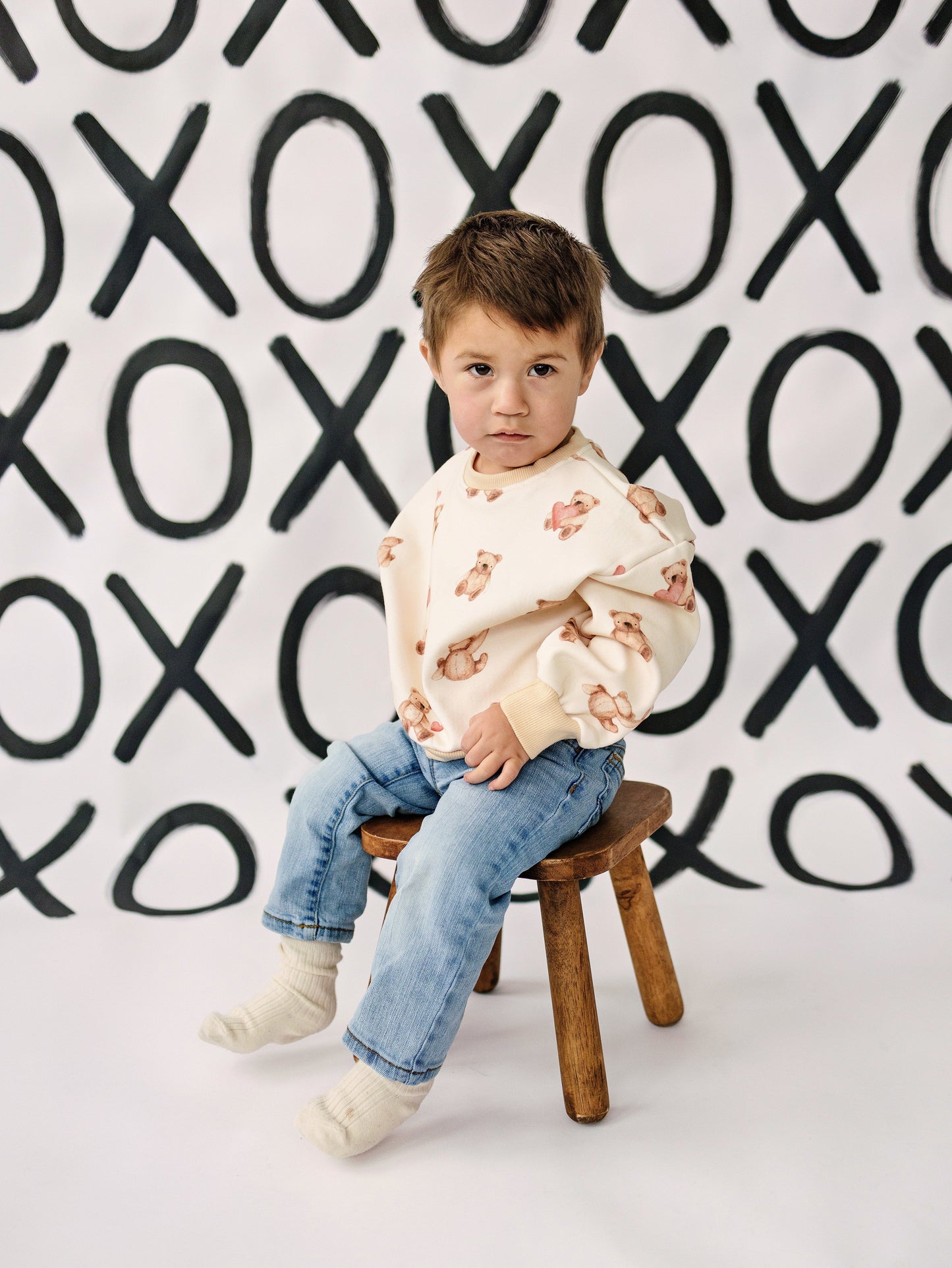 Teddy-Gram Crewneck Sweatshirt Top