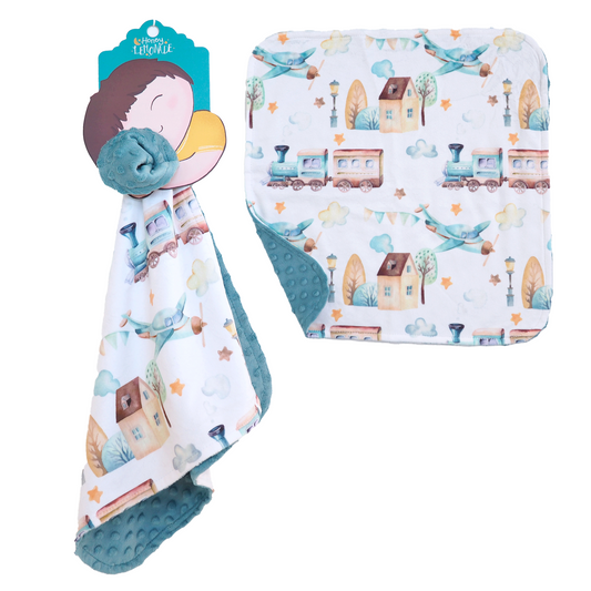 Mini Minky - Airplane & Train Blanket