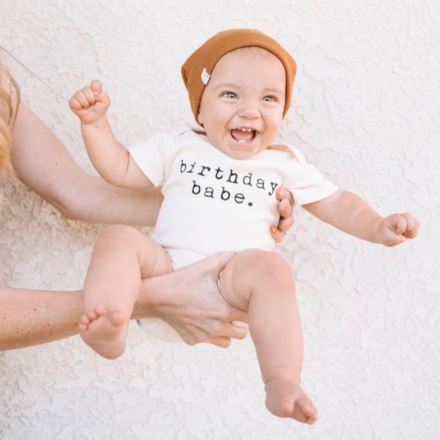 Birthday Babe Organic Cotton Short Sleeve Baby Bodysuit