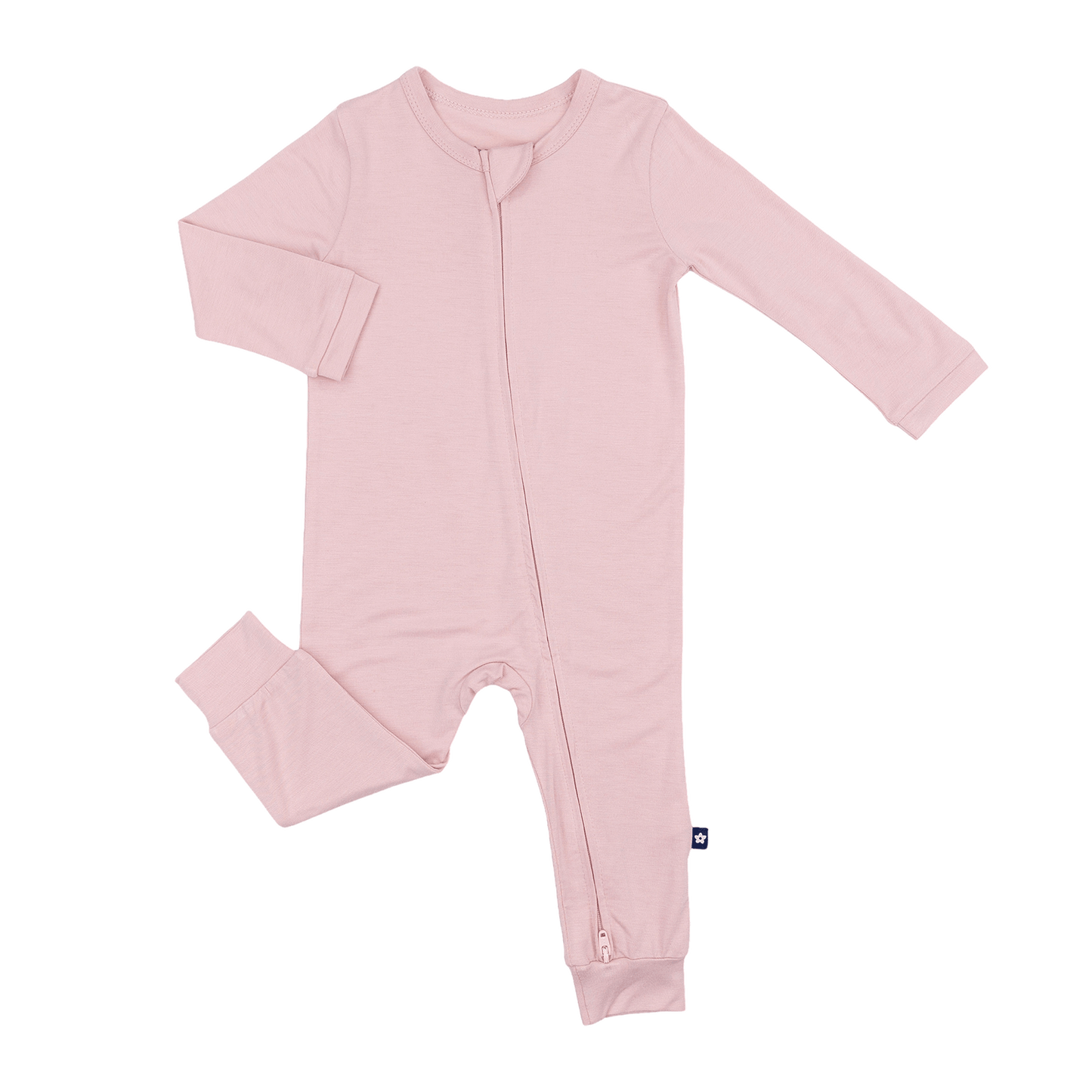 Larkspur Baby Zip Romper in Rose