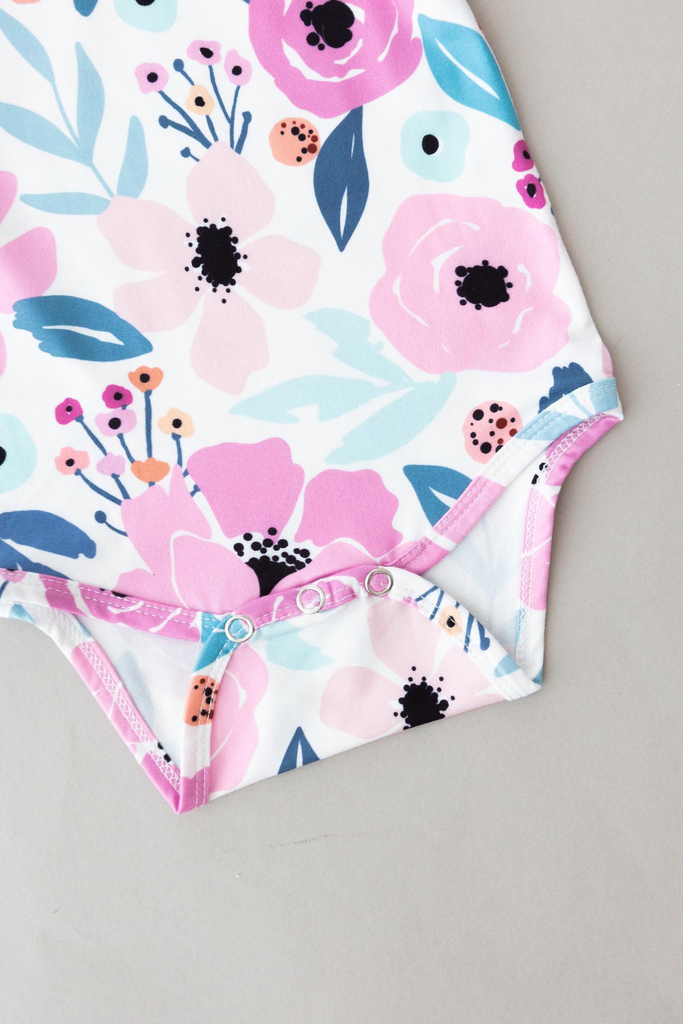 Pretty in Purple S/S Flutter Bodysuit Romper