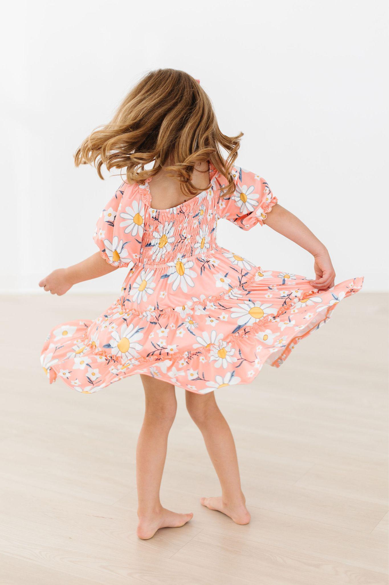 Daisy Darling Floral Smocked Ruffle Dress