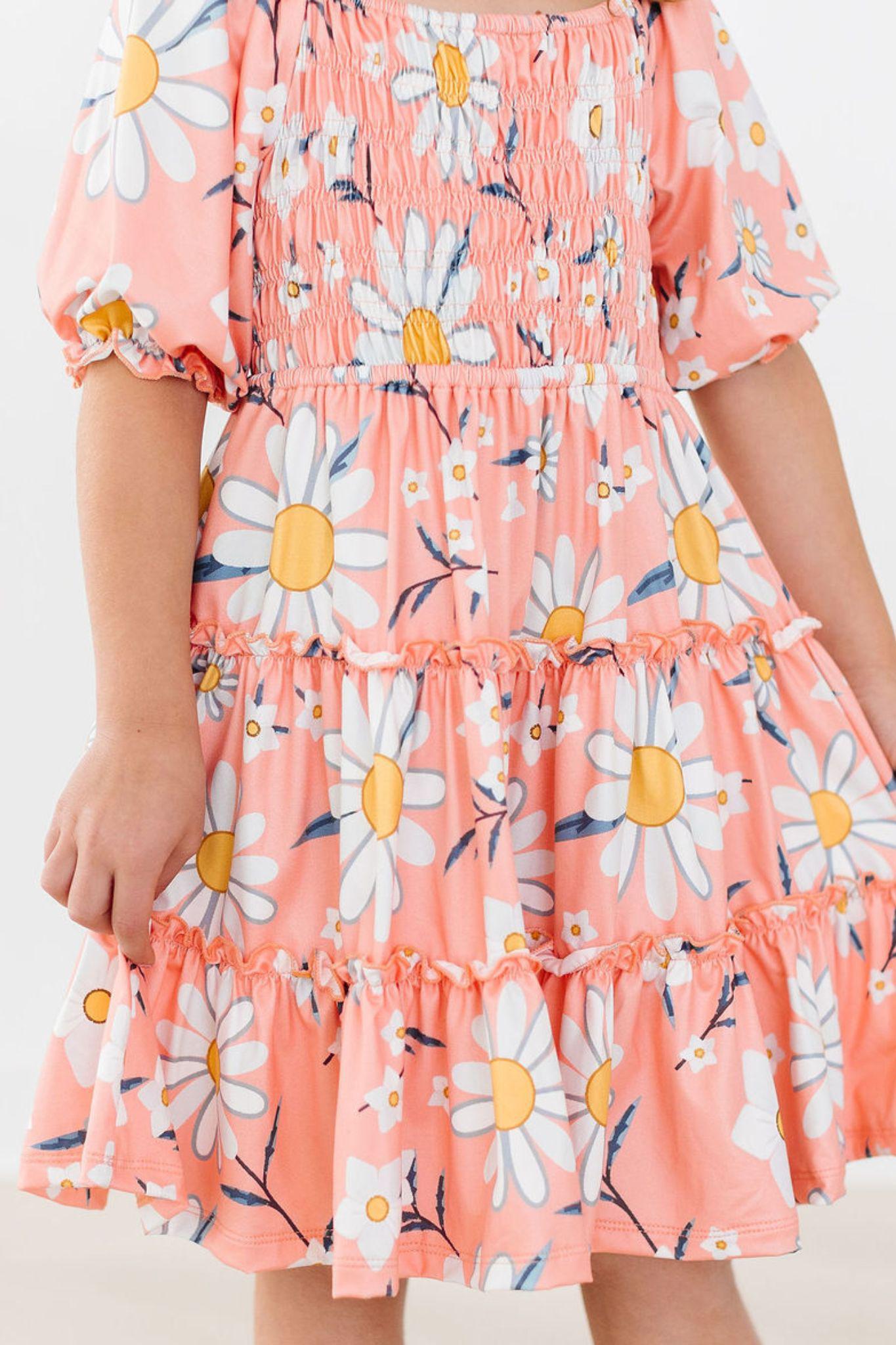 Daisy Darling Floral Smocked Ruffle Dress