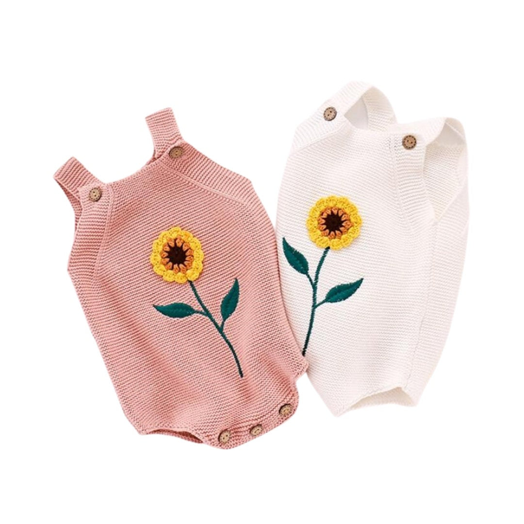 Sunflower Knitted Bodysuit Romper