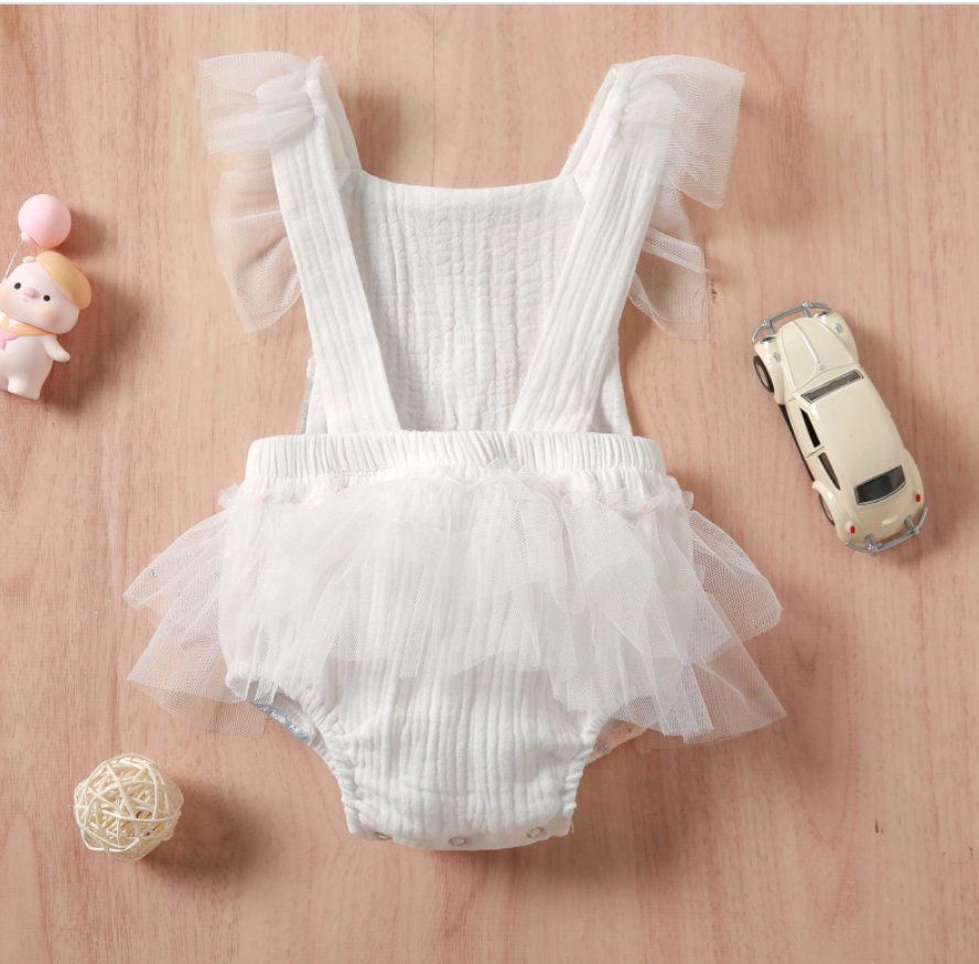 Lace Ruffle Playsuit Floral Romper