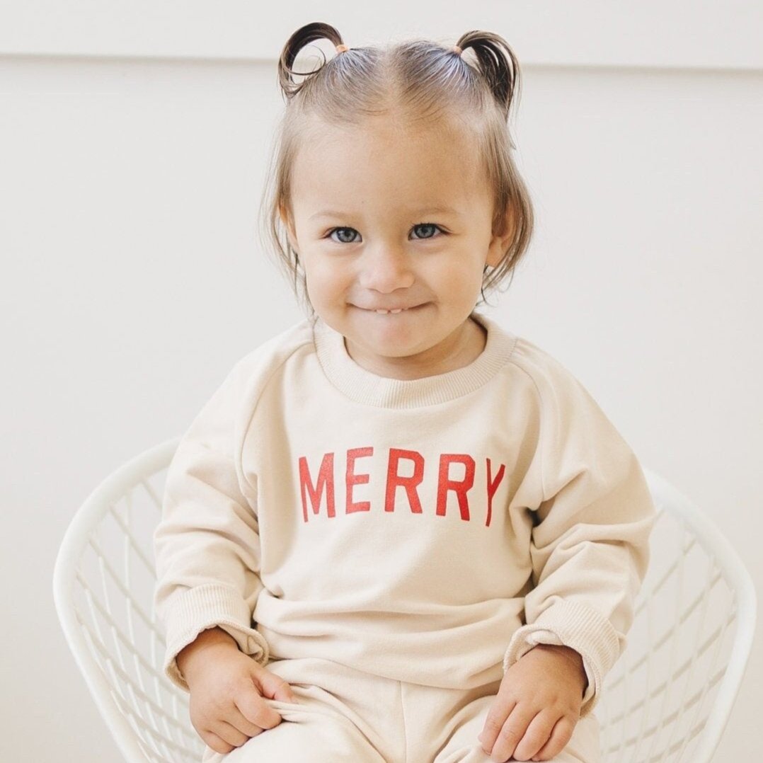 Merry Organic Cotton Crewneck Sweatshirt - Natural