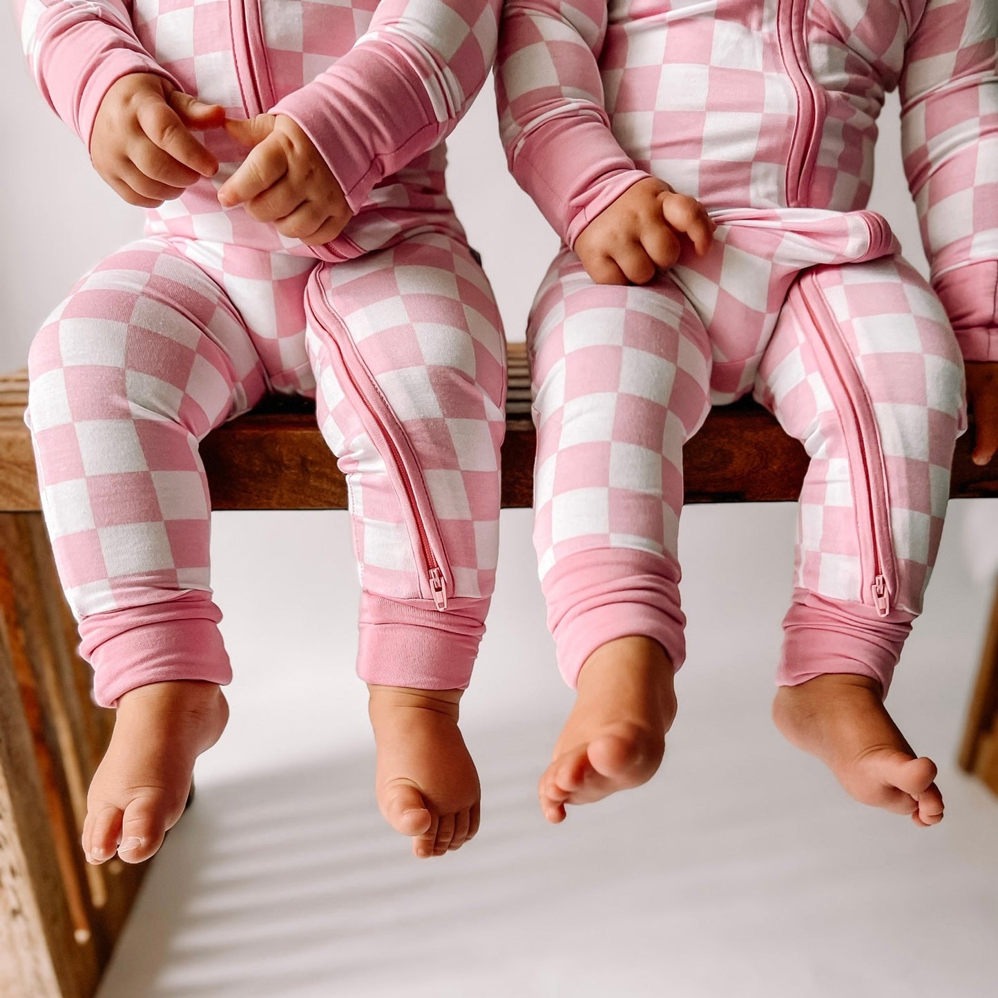 BUBBLEGUM CHECKERS DREAM ZIPPER ROMPER