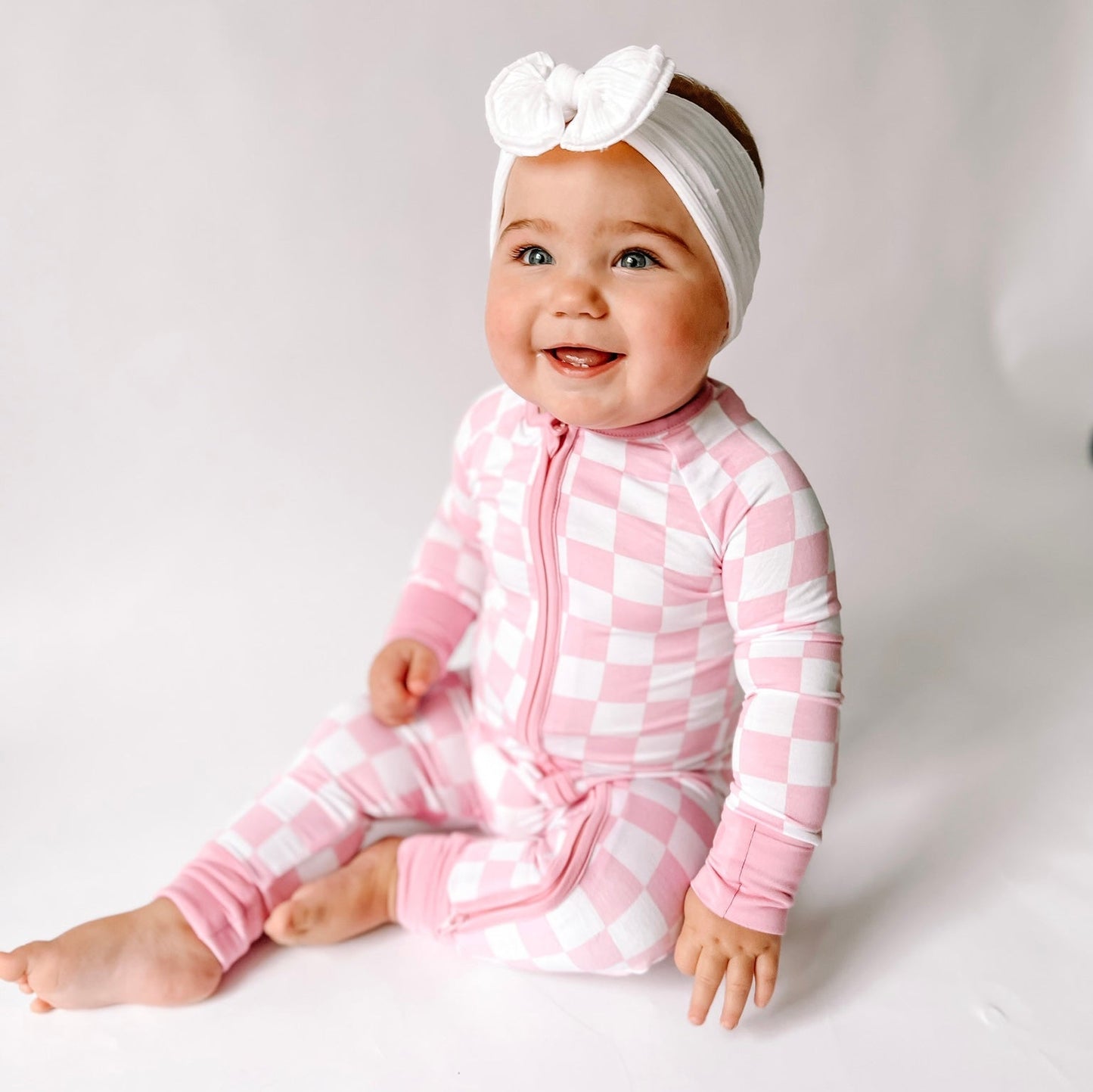 BUBBLEGUM CHECKERS DREAM ZIPPER ROMPER
