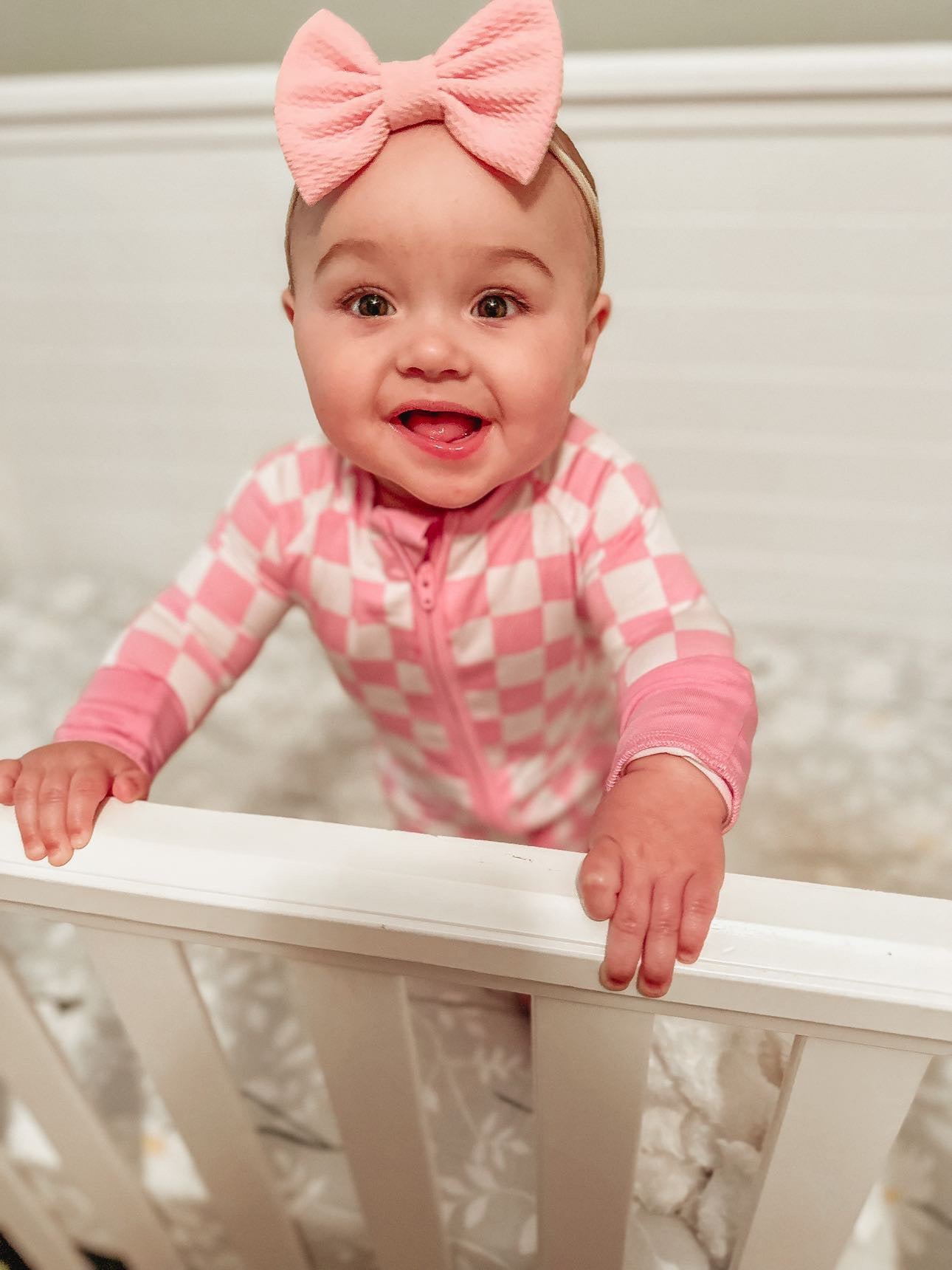 BUBBLEGUM CHECKERS DREAM ZIPPER ROMPER