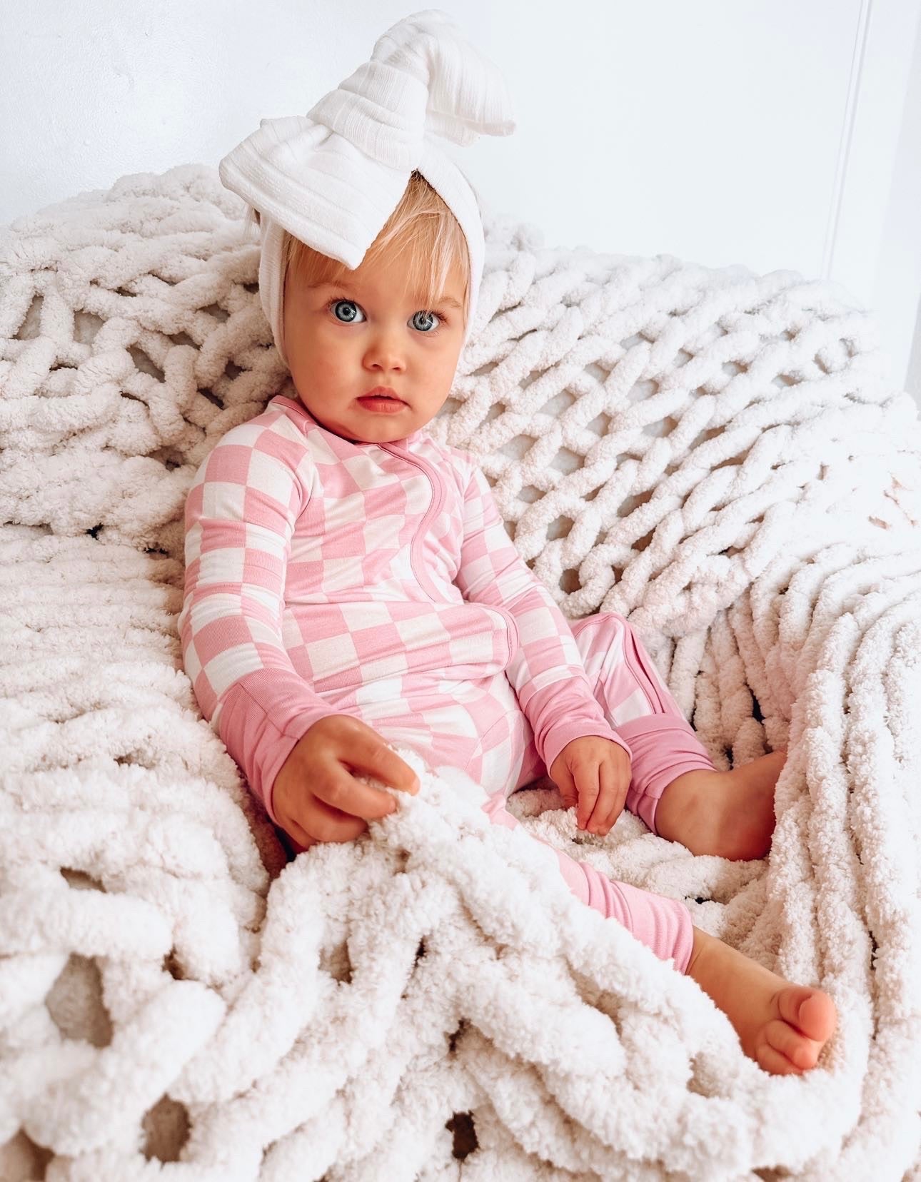 BUBBLEGUM CHECKERS DREAM ZIPPER ROMPER