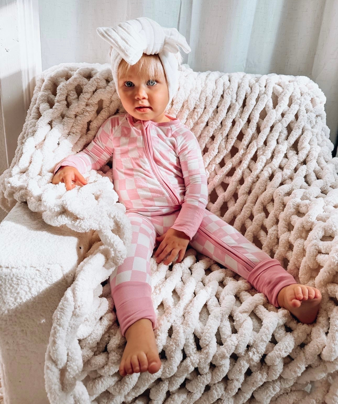 BUBBLEGUM CHECKERS DREAM ZIPPER ROMPER