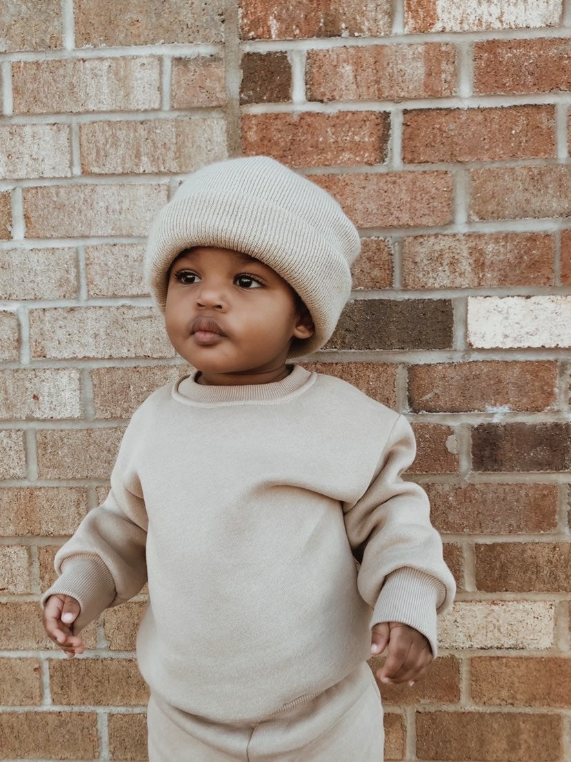 Baby Toddler Kids Fleece Sweat Set Outfit | Earthy Tones
