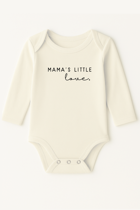 Mama's Little Love Organic Cotton Baby Bodysuit Long Sleeve
