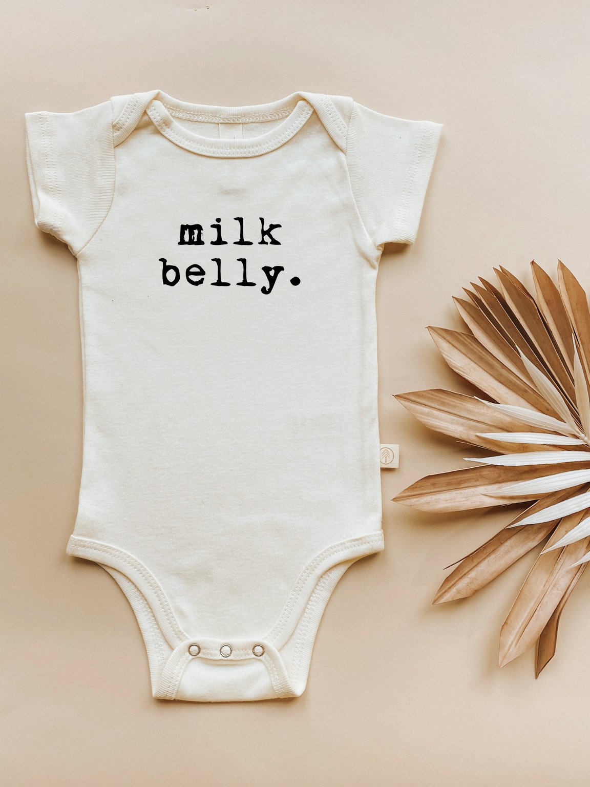 Milk Belly Organic Cotton Baby Bodysuit Short Sleeve