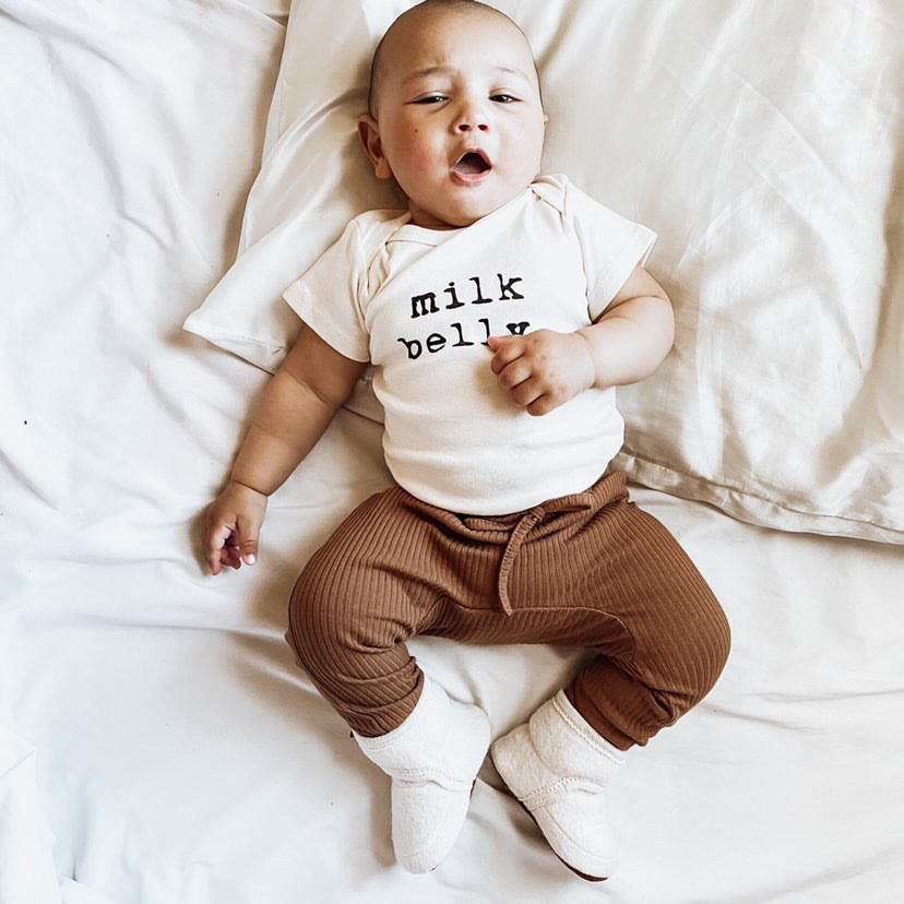 Milk Belly Organic Cotton Baby Bodysuit Short Sleeve