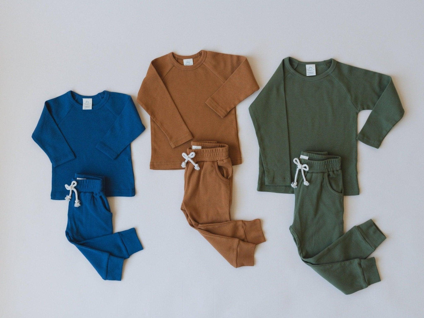 Organic Cotton Ribbed 2pc Set - more colors