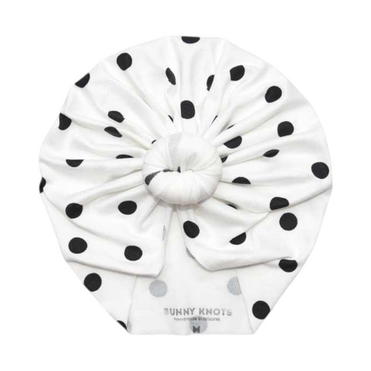 Darling| Black & White Polka | Classic Headwrap
