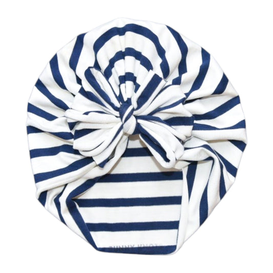 Harriette | Navy Stripe | Classic Headwrap