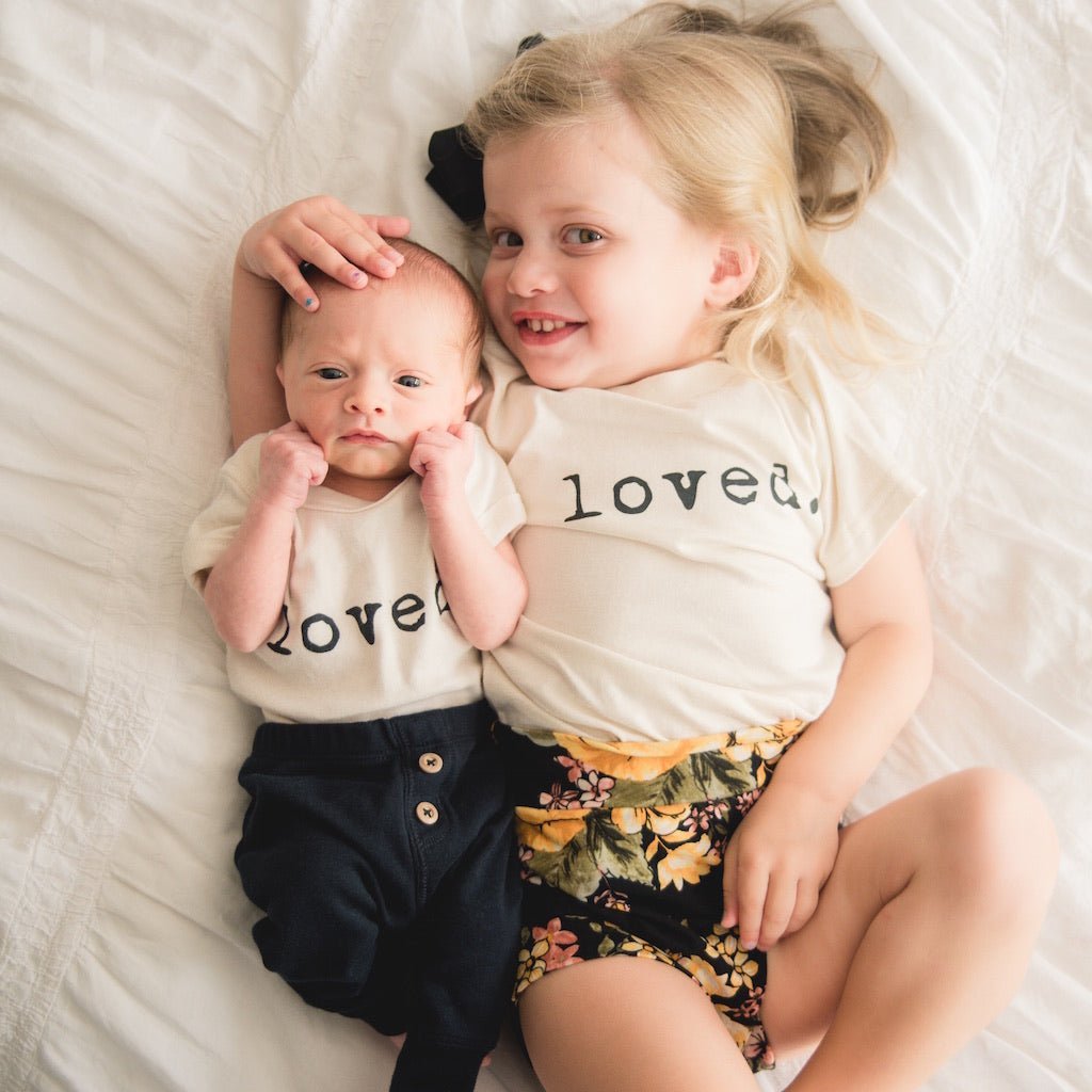 Loved. Organic Cotton Baby Bodysuit Short Sleeve
