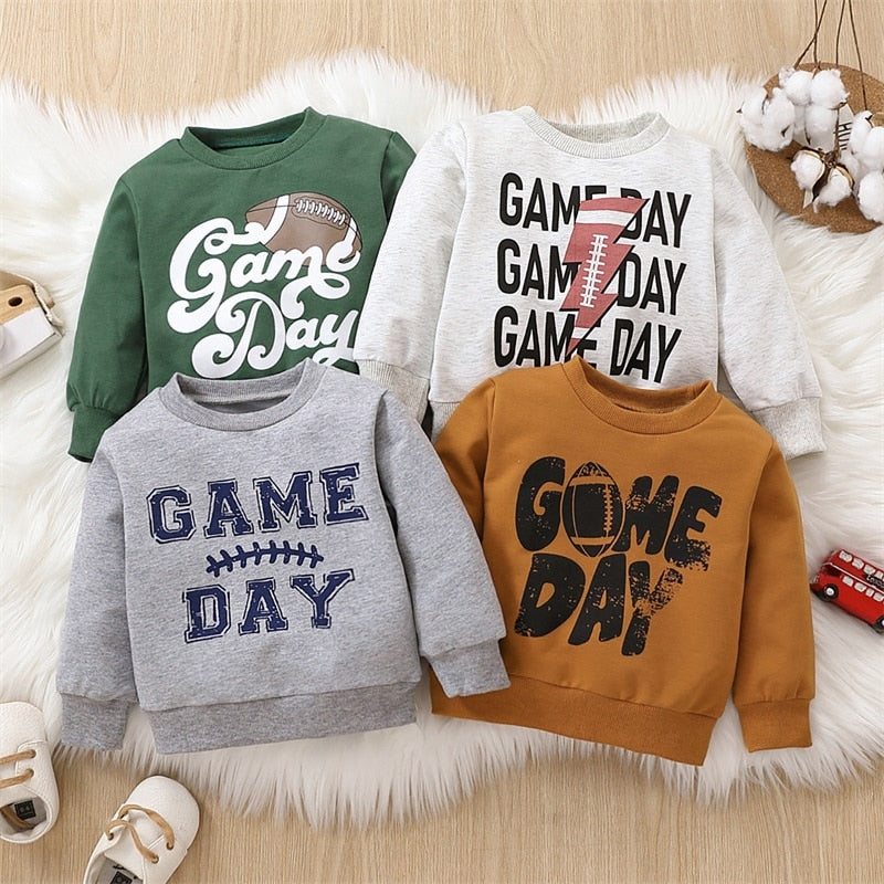 Infant Baby Boys Girls Football Outfit American Football Game Day Sweatshirt  Football Fall Clothes 