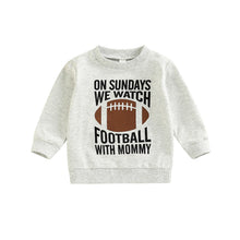 Load image into Gallery viewer, Baby Toddler Kids Girl Boy Football Season Daddy Mommy Sunday Football Print Pullover Tops
