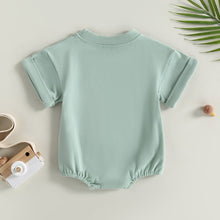 Load image into Gallery viewer, Baby Boys Girls Summer Casual Bubble Rompers Solid Colors Short Sleeve Crew neck Jumpsuits Playsuits
