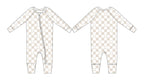 Neutral Mouse Checker - Zippy Zipper Romper