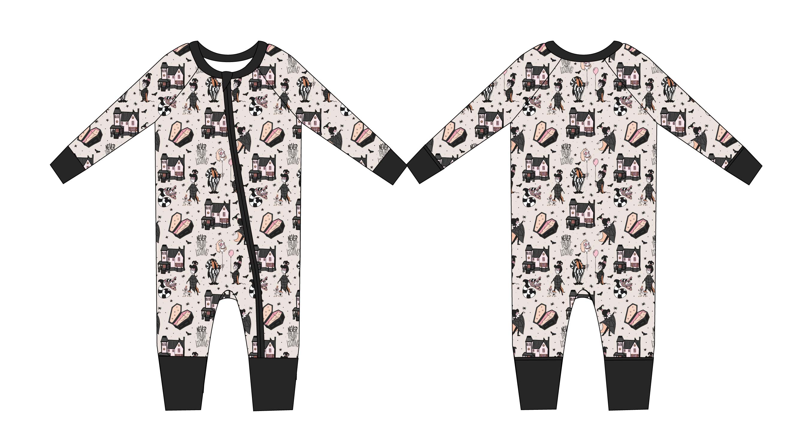 Never Trust the Living - Zippy Zipper Romper