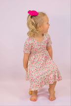 BLOOMS & BOWS FLORAL DREAM RUFFLE DRESS