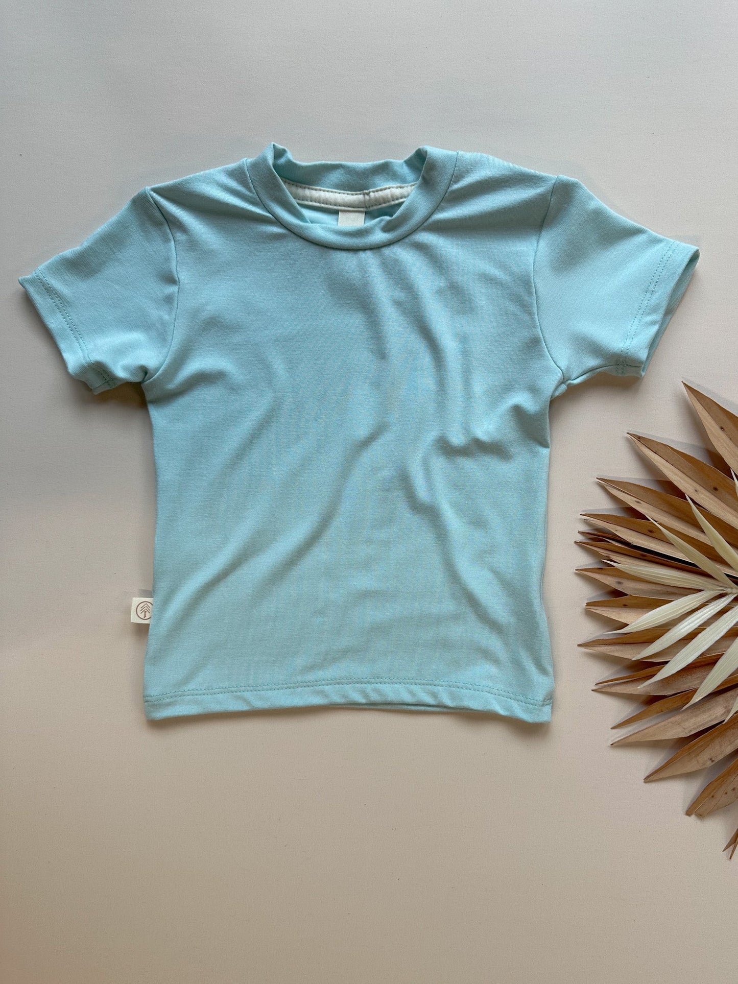 0/3m Crew Neck Essential Tee | Baby & Toddler | Luxury Bamboo | Caribbean Blue