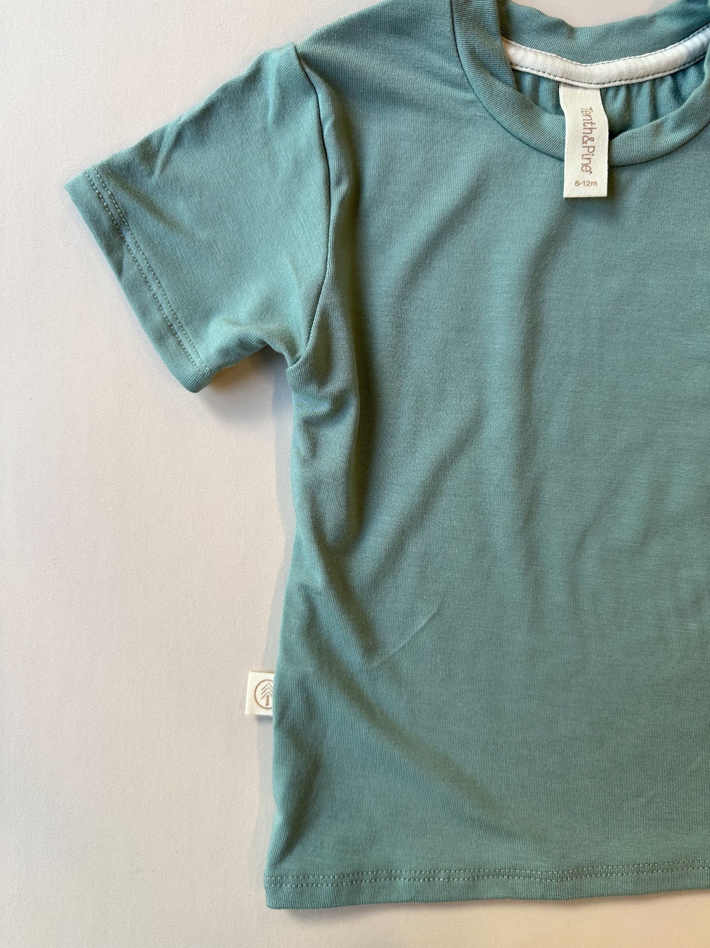 0/3m 6/12m Crew Neck Essential Tee | Baby & Toddler | Luxury Bamboo | Seafoam