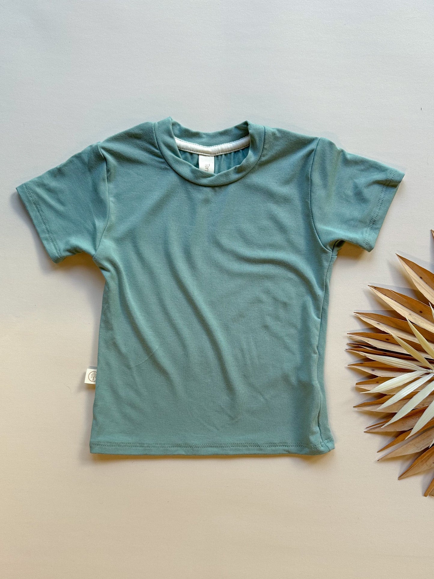 0/3m 6/12m Crew Neck Essential Tee | Baby & Toddler | Luxury Bamboo | Seafoam